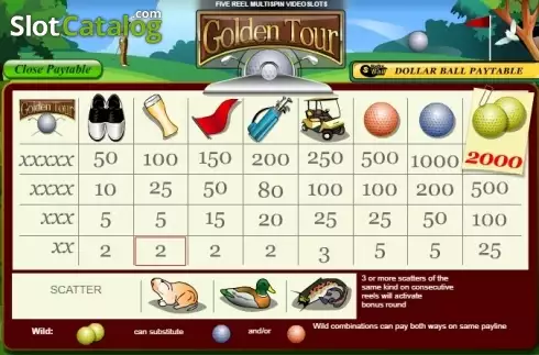 Скрин5. Golden Tour слот