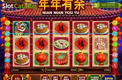 Скрин3. Nian Nian You Yu (Playtech) слот