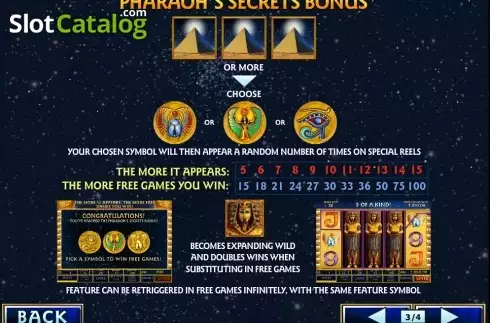 Скрин5. Pharaoh's Secrets слот