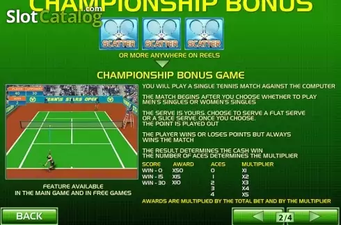 Скрин6. Tennis Stars слот