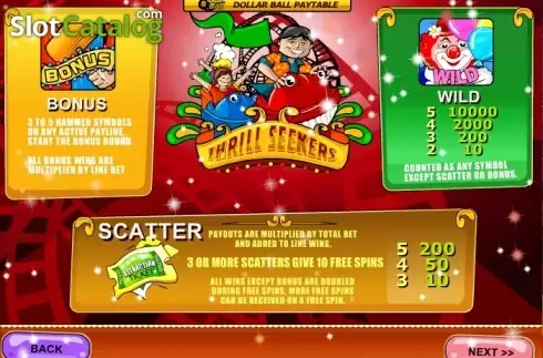 Скрин6. Thrill Seekers слот