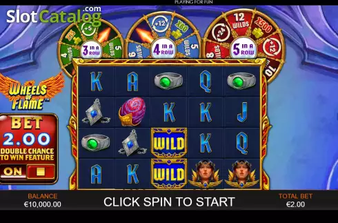 Скрин2. Wheels of Flame слот