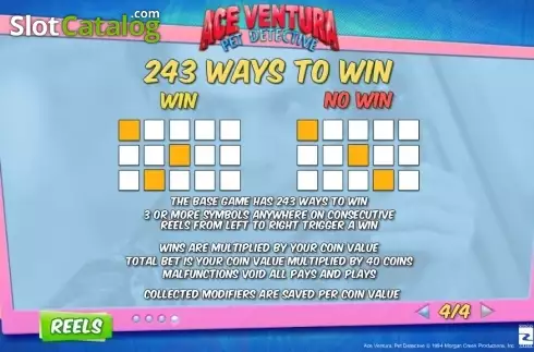 Скрин9. Ace Ventura (Playtech) слот