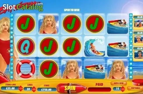 Скрин2. Baywatch (Playtech) слот