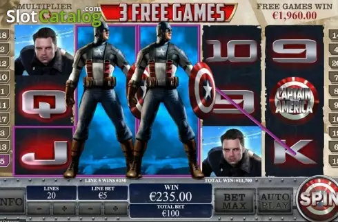 Скрин2. Captain America слот