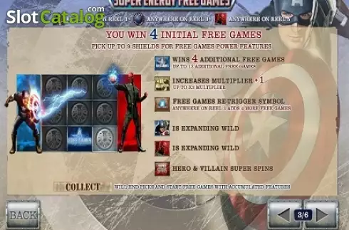 Скрин4. Captain America слот