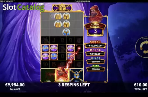 Скрин7. Mega Fire Blaze: 3 Wizards слот