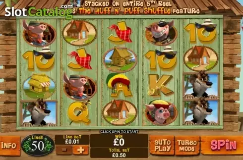 Скрин2. Piggies and The Wolf слот