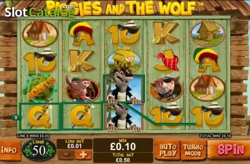 Скрин4. Piggies and The Wolf слот