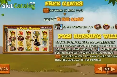 Скрин7. Piggies and The Wolf слот