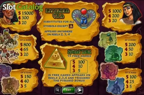 Скрин6. The Pyramid of Ramesses (Playtech) слот