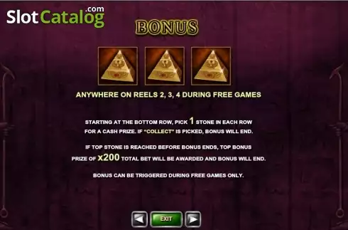 Скрин7. The Pyramid of Ramesses (Playtech) слот