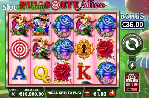 Скрин2. Bullseye Alice слот