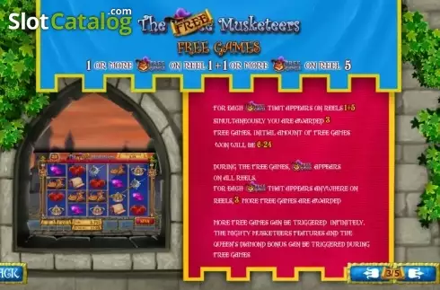 Скрин7. The Three Musketeers and the Queen's Diamond (Playtech) слот