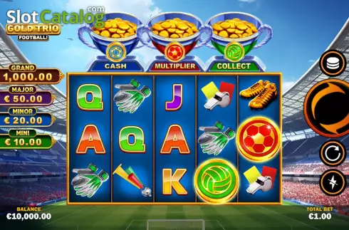Скрин3. Gold Trio: Football! слот