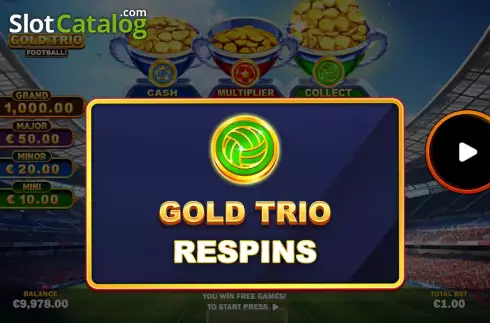 Скрин7. Gold Trio: Football! слот