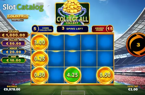 Скрин8. Gold Trio: Football! слот