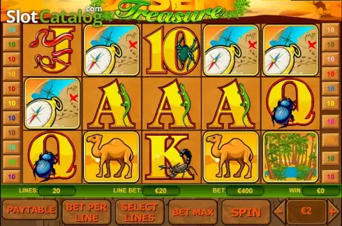 Скрин3. Desert Treasure (Playtech) слот