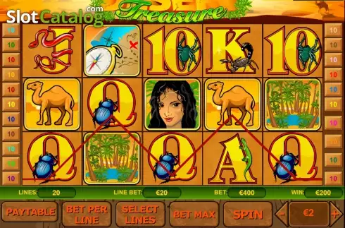 Скрин4. Desert Treasure (Playtech) слот