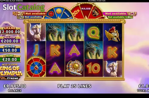 Скрин3. Age Of The Gods: King Of Olympus Fire Blaze Xtreme слот