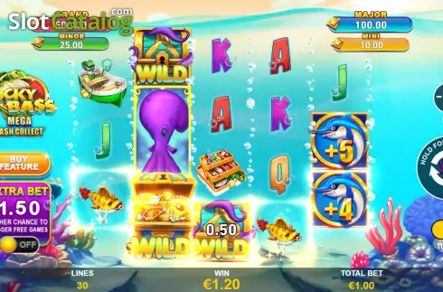 Скрин4. Lucky Bass Mega Cash Collect слот