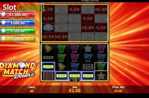 Скрин3. Diamond Match Deluxe слот