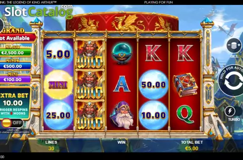 Скрин2. Lunar Link: The Legend of King Arthur слот