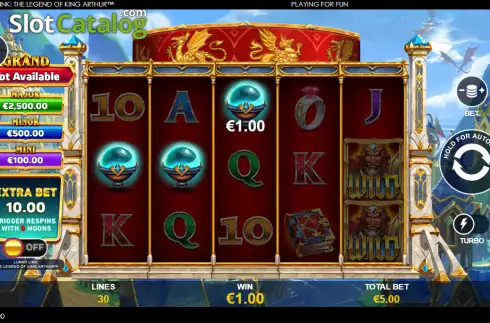 Скрин3. Lunar Link: The Legend of King Arthur слот