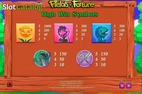 Скрин3. Fields of Fortune слот