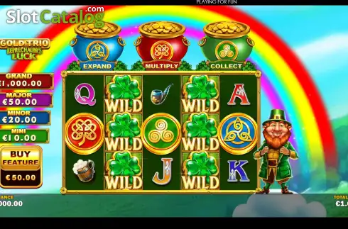 Скрин2. Gold Trio: Leprechaun's Luck слот
