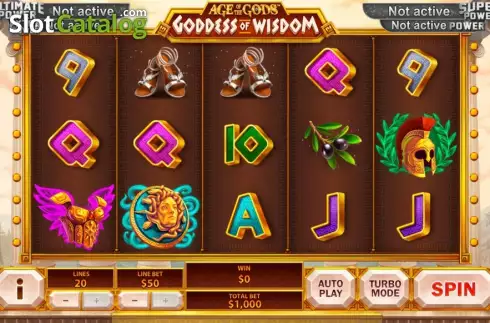 Скрин8. Age of the Gods Goddess of Wisdom слот