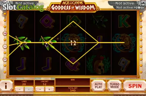 Скрин9. Age of the Gods Goddess of Wisdom слот