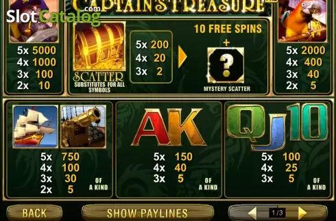 Скрин2. Captain's Treasure Pro слот