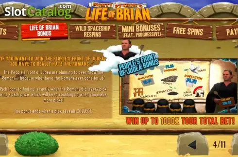 Скрин5. Life of Brian слот