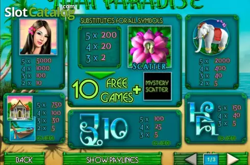 Скрин2. Thai Paradise (Playtech) слот