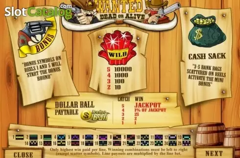 Скрин4. Wanted (Playtech) слот
