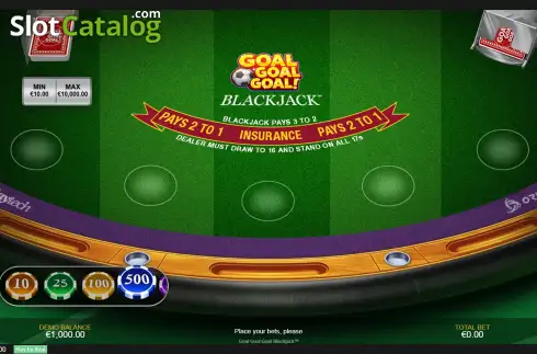 Скрин2. Goal Goal Goal: Blackjack слот