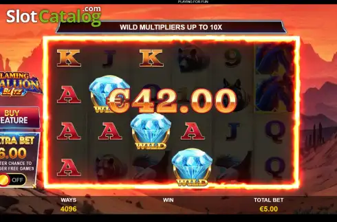 Скрин3. Flaming Stallion Blitz слот
