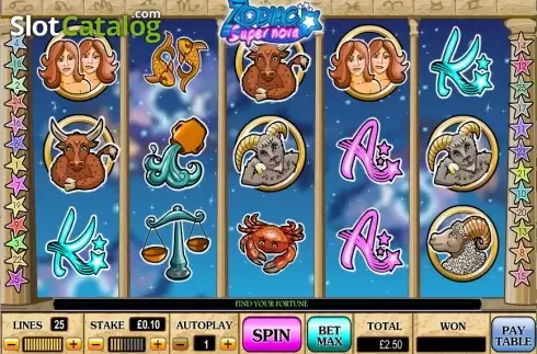 Скрин3. Zodiac Supernova слот