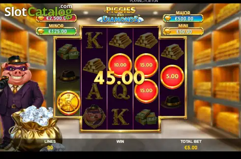 Скрин3. Piggies and Diamonds слот