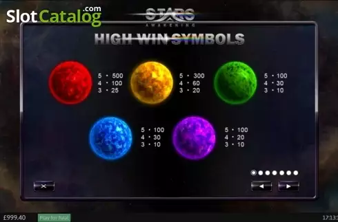 Скрин2. Stars Awakening слот