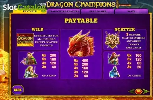 Скрин5. Dragon Champions слот