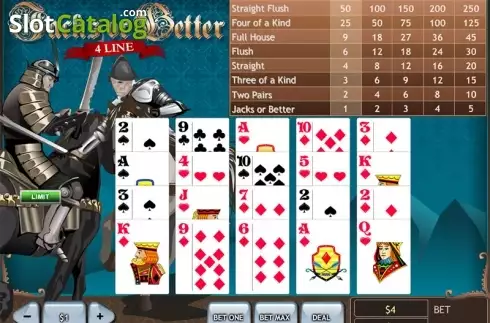 Скрин2. Jacks or Better 4 Line (Playtech) слот