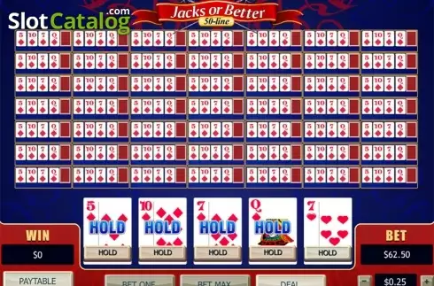 Скрин2. 50-line Jacks or Better (Playtech) слот