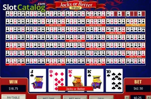 Скрин5. 50-line Jacks or Better (Playtech) слот