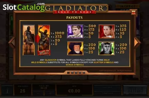 Скрин8. Gladiator Road to Rome слот