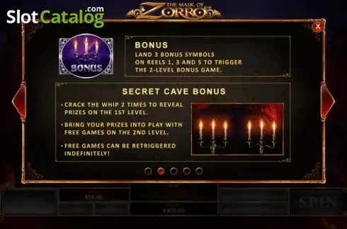 Скрин3. The Mask of Zorro (Playtech) слот