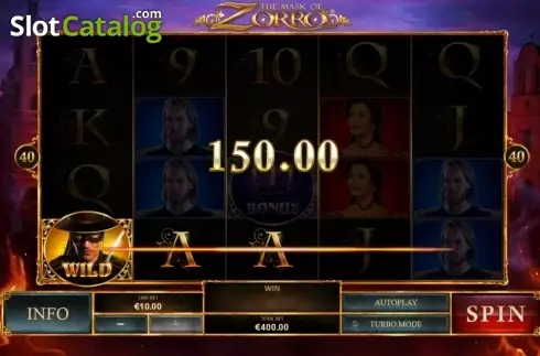 Скрин9. The Mask of Zorro (Playtech) слот