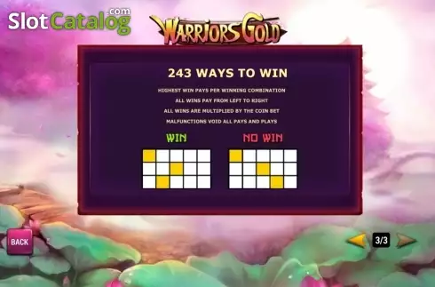 Скрин4. Warriors Gold слот
