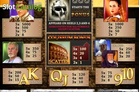 Скрин7. Gladiator (Playtech) слот